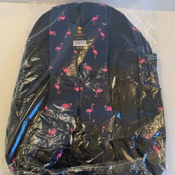 Flamingo - Navy & Pink Backpack/ Laptop Bag - Multi-Compartment - NWT - Picture 6 of 6